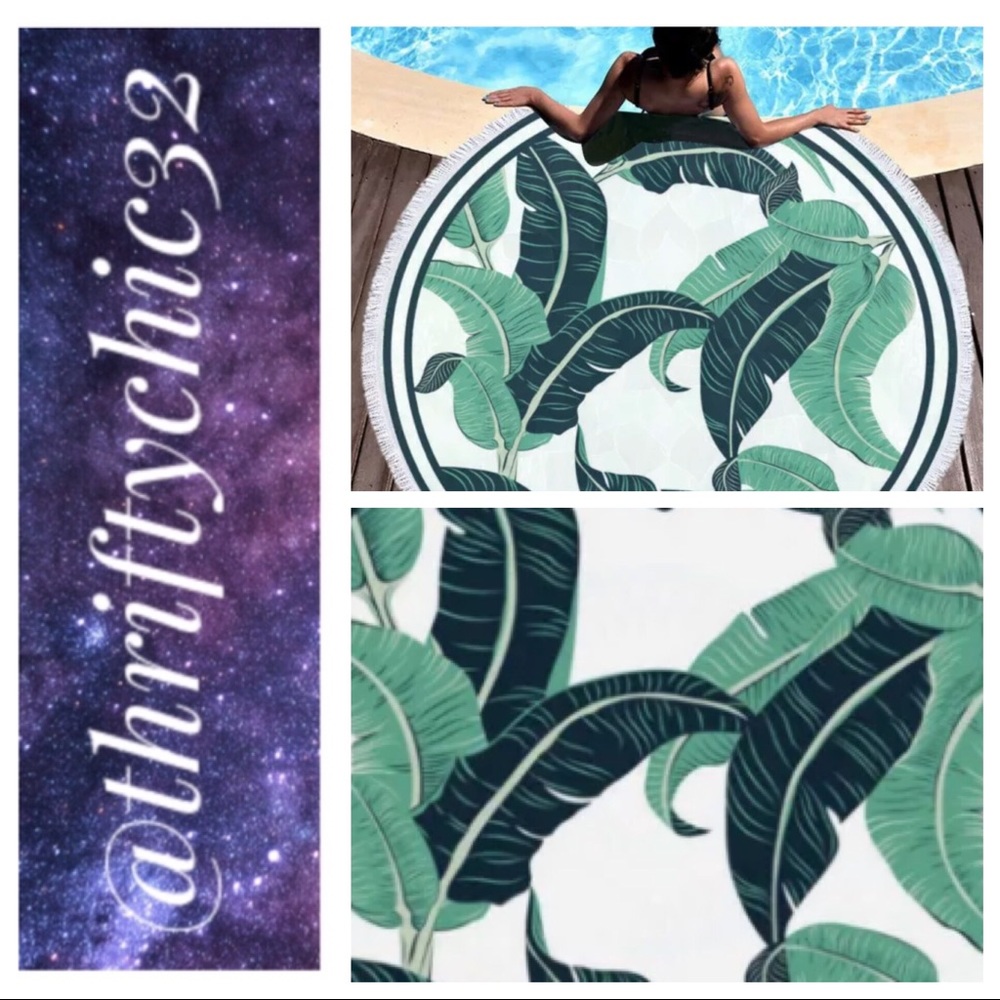 Tropical Leaf Beach Throw